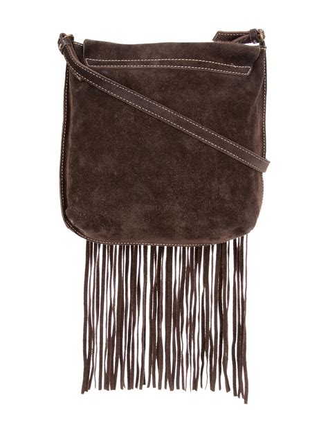 miu miu suede bag with fringe|Miu Miu Fringe Trim Suede Satchel Bag .